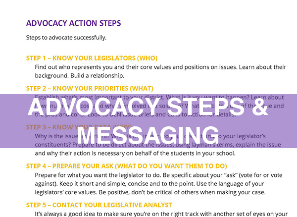 Advocacy Action Steps & Message Worksheet*